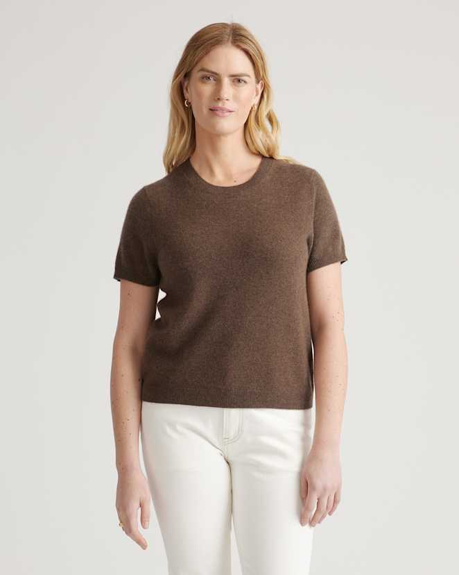 Brown Mongolian Cashmere Tee