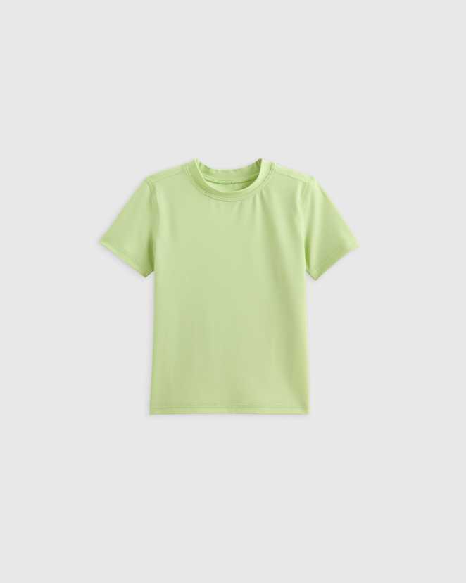 Kiwi Green Short Sleeve Rash Guard Top