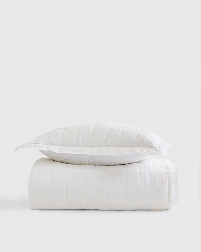 White European Linen Toddler Dream Quilt & Sham Set