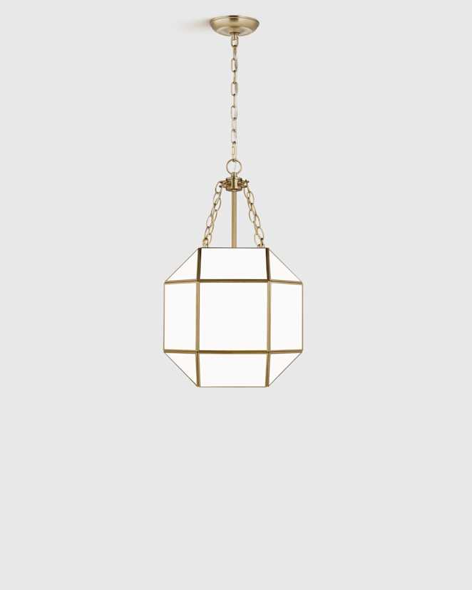 Brass Geometric Steel Lantern Light