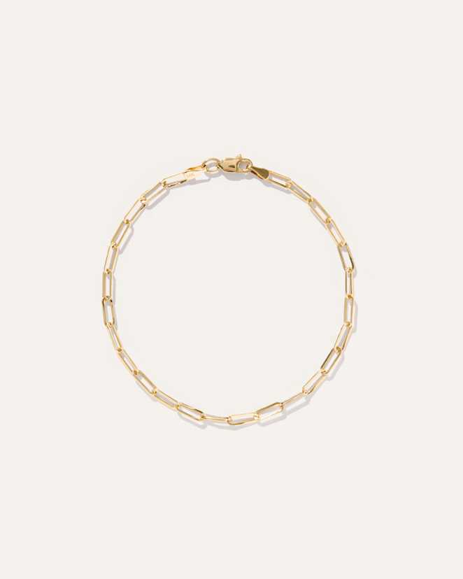 Yellow Gold 14K Gold Paperclip Chain Bracelet