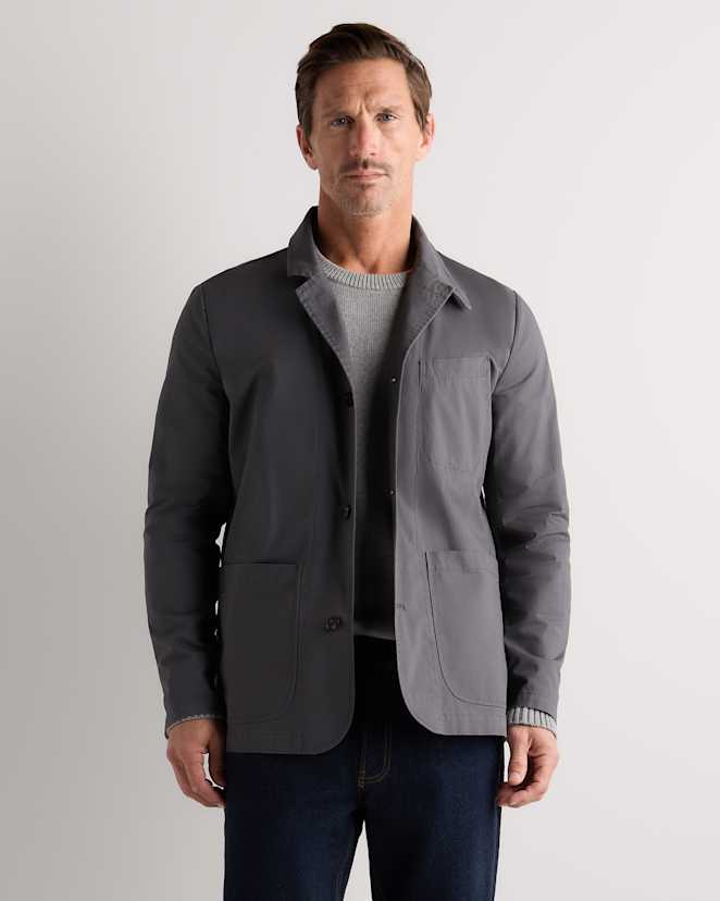 Charcoal Organic Twill Unstructured Blazer