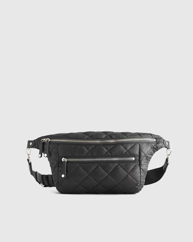 Black Transit Quilted Sling Bag