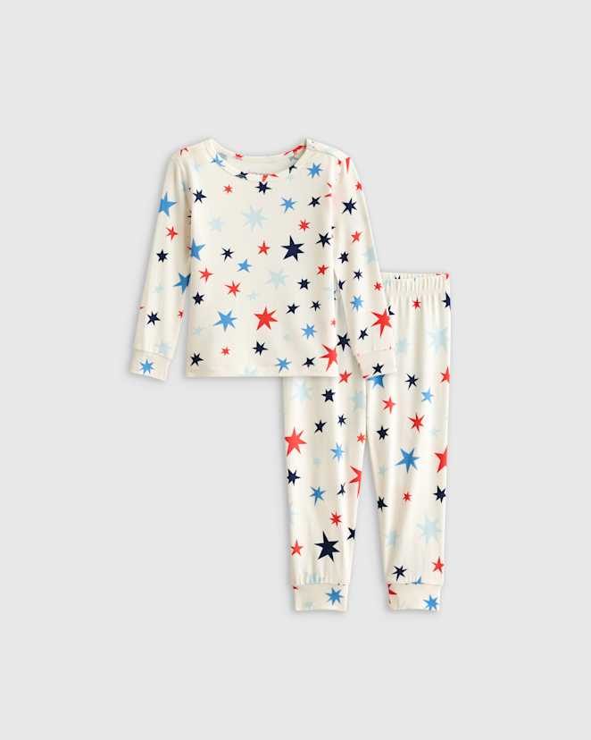 Star Burst Bamboo Long Sleeve and Pant Pajama Set