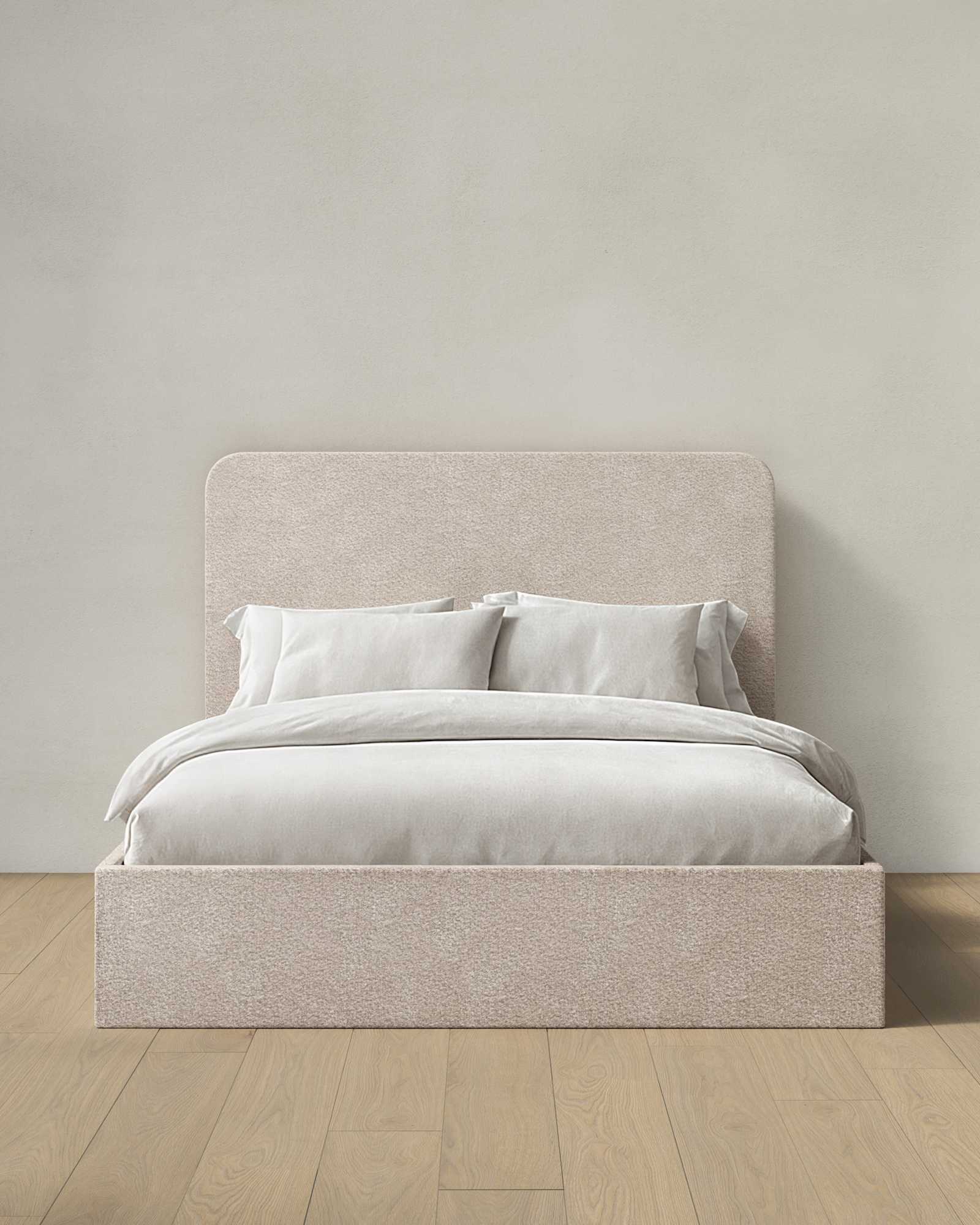 CurvedHighQueen Plush Boucle Ivory