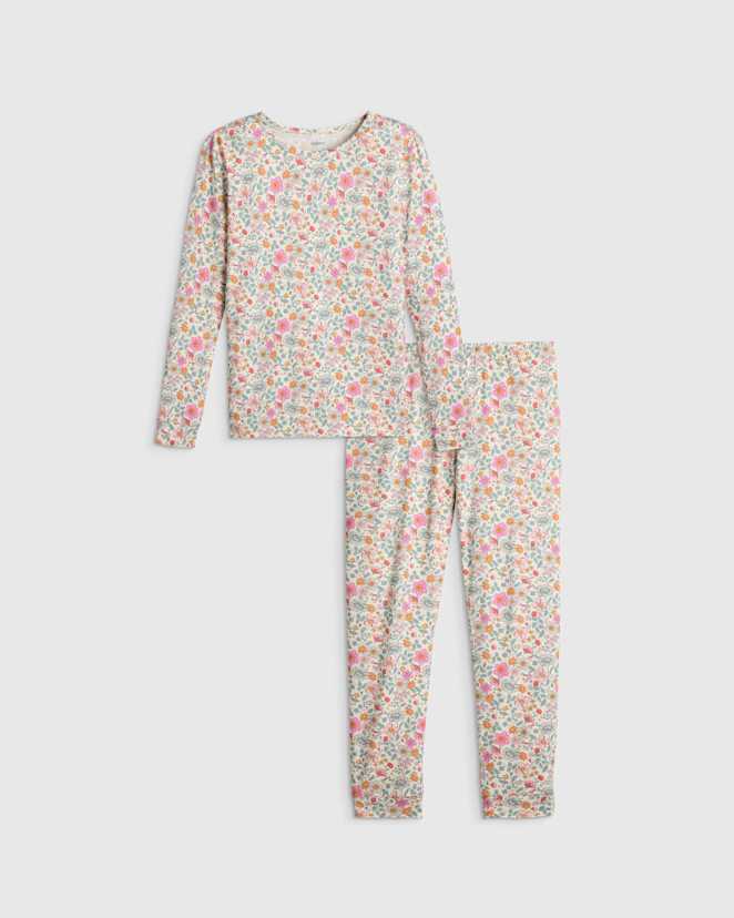 Soft Ditsy Floral Ensemble pyjama à manches longues et pantalon en bambou