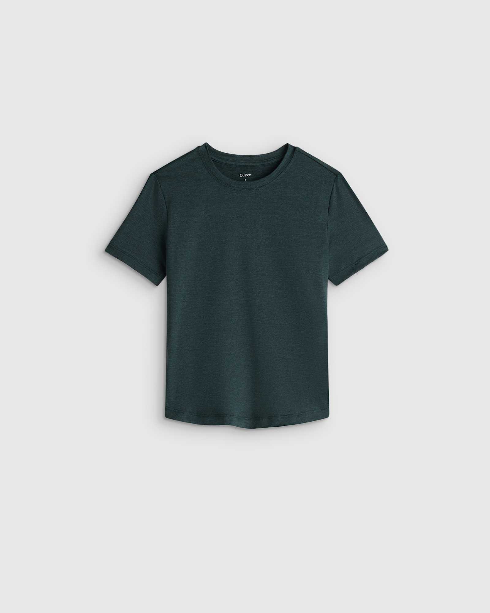heather-green Girls Flowknit Breeze Tee