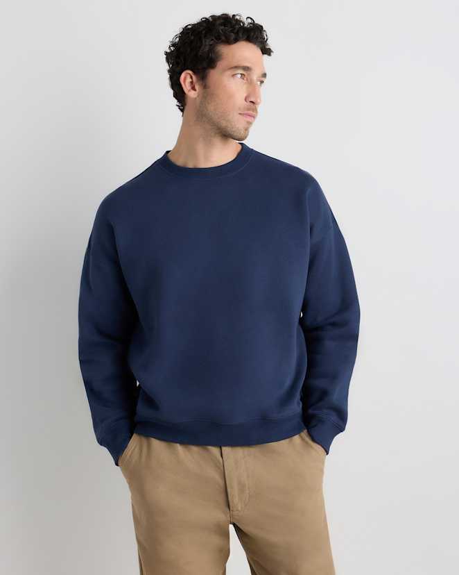Washed Deep Navy Everyday Fleece Crew