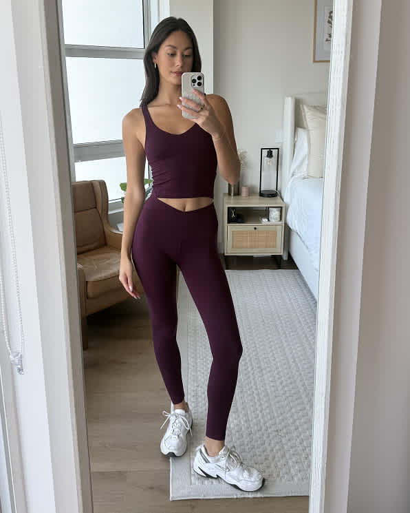 Plum Ultra-Form High-Rise Crossover Legging