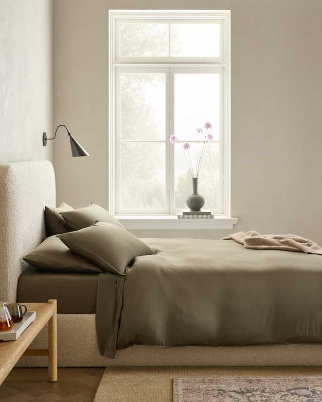 Dusty Olive Bamboo Duvet Cover