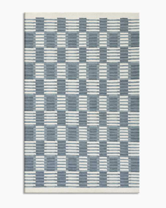 Blue Scout Handwoven Wool Rug