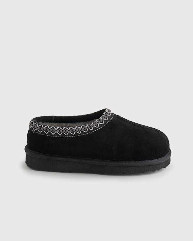 Black Australian Shearling Clog Slipper