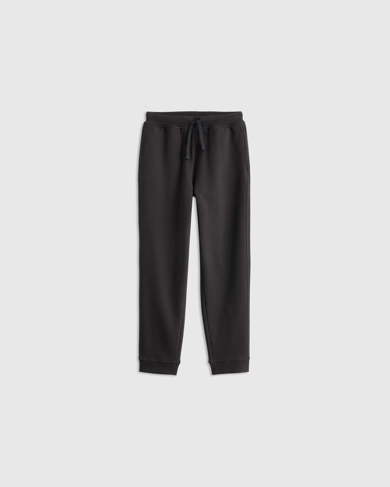 black Organic Cotton French Terry Joggers