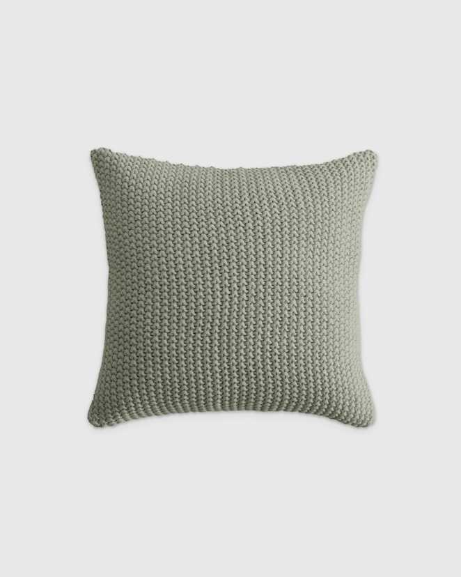 Dried Sage Cotton Fisherman Pillow Cover