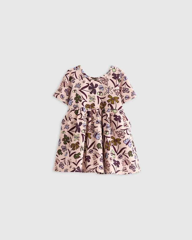 Butterfly Floral Organic Cotton Skater Dress