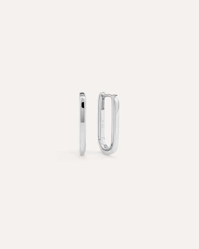 Sterling Silver U Hoops