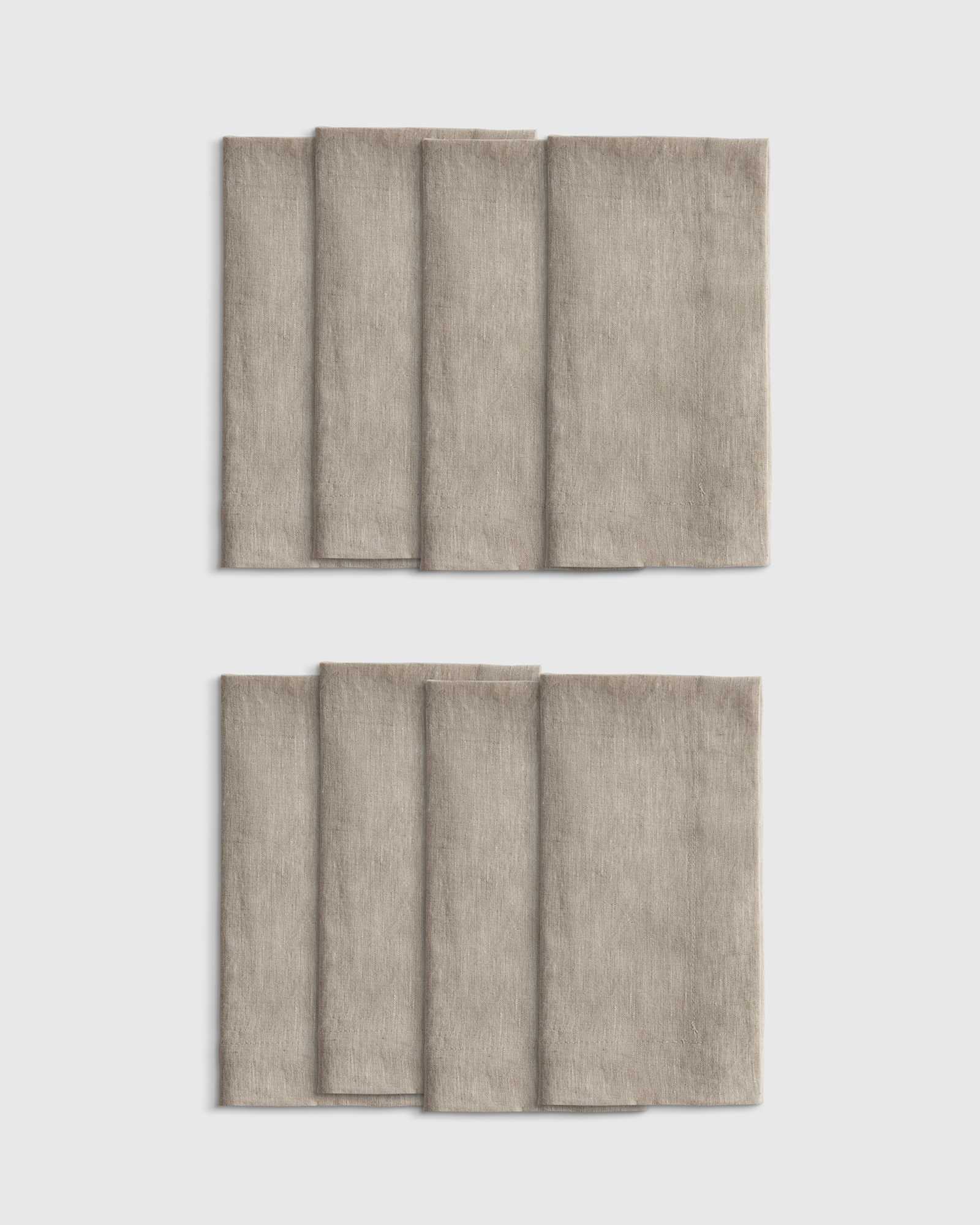 Flax European Linen Wide-Hem Napkins (Set of 8)