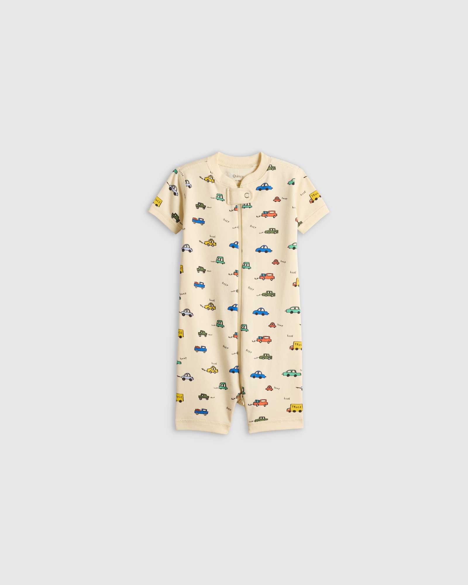 cars 100% Organic Cotton Shortie Onesie Pajama