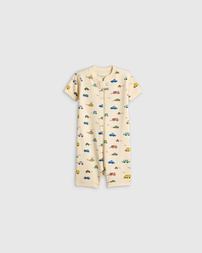 Cars 100% Organic Cotton Shortie Onesie Pajama
