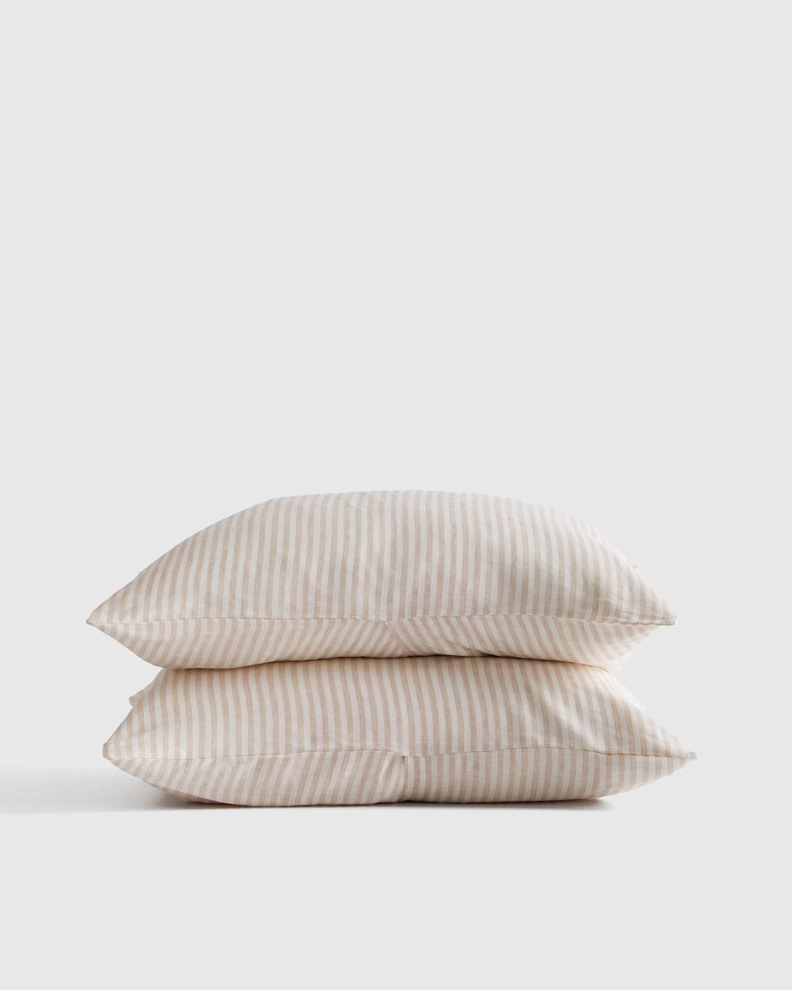 EuropeanLinenStripeShams Natural 627