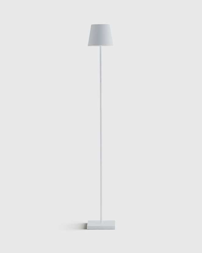 White Poldina Pro Rechargeable Floor Lamp by Zafferano