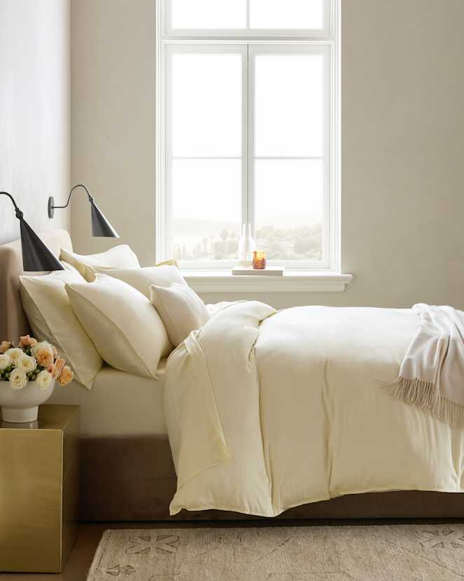 Butter Yellow Bamboo Duvet Cover