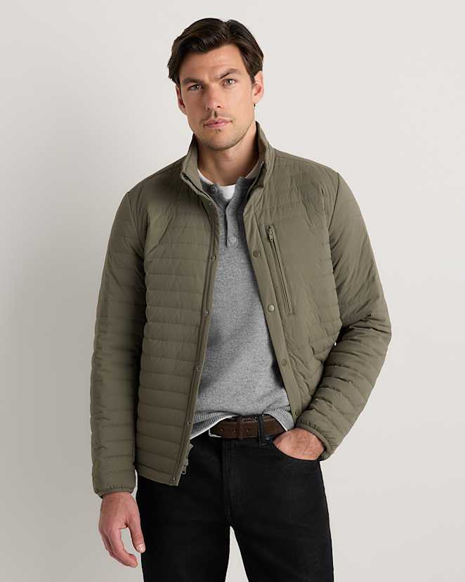 Faded Cargo Green Responsible Down Quilted Jacket