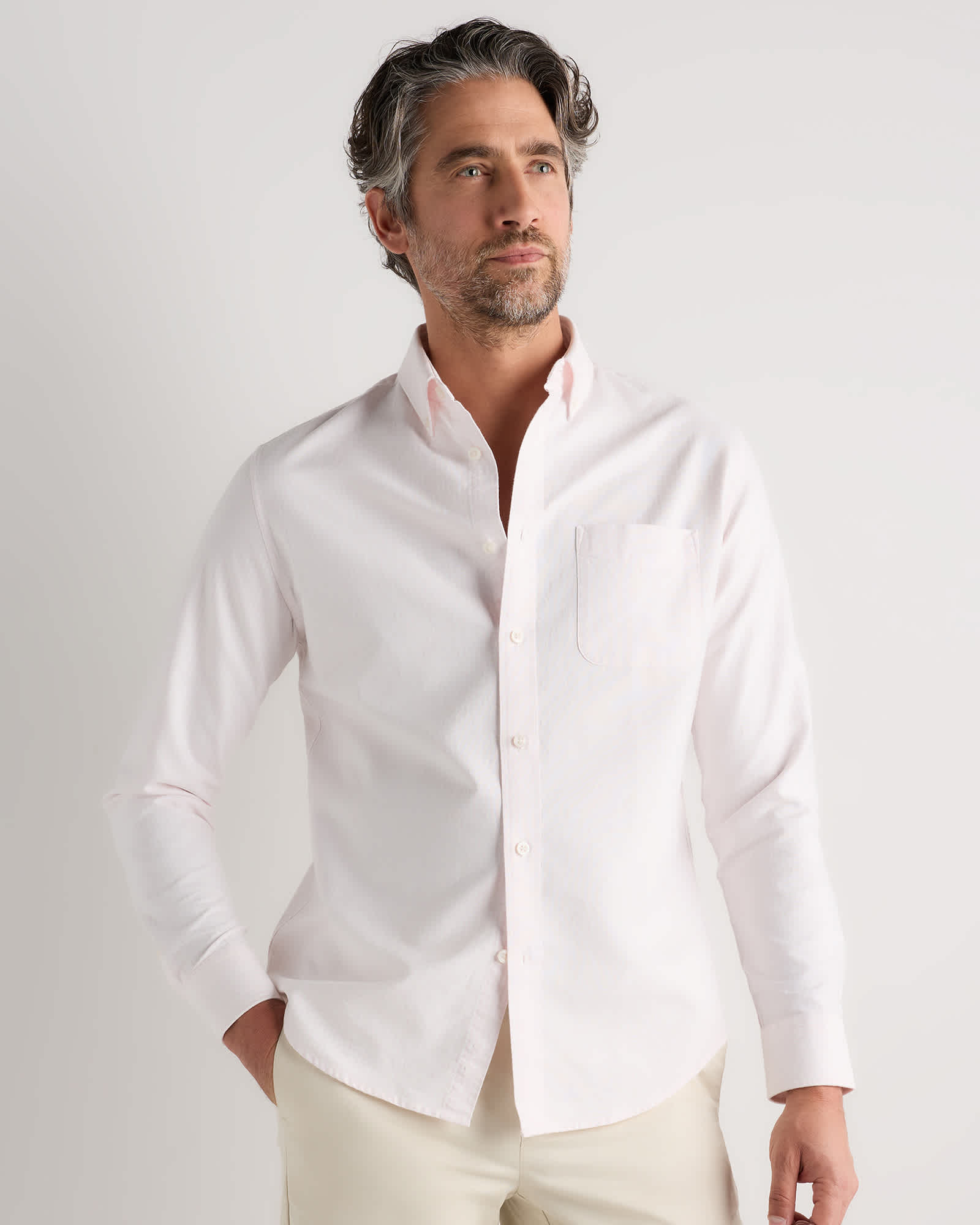 Pink Stripe 100% Organic Cotton Oxford Shirt