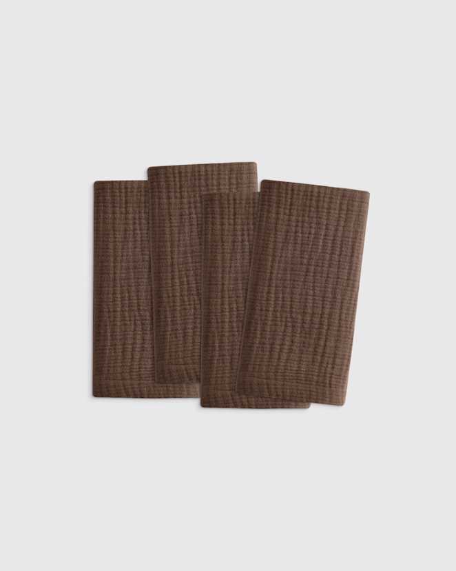 Chocolate Organic Airy Gauze Napkins