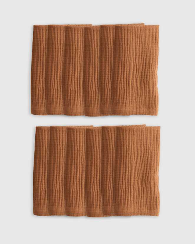 Terracotta Organic Airy Gauze Napkins (Set of 12)