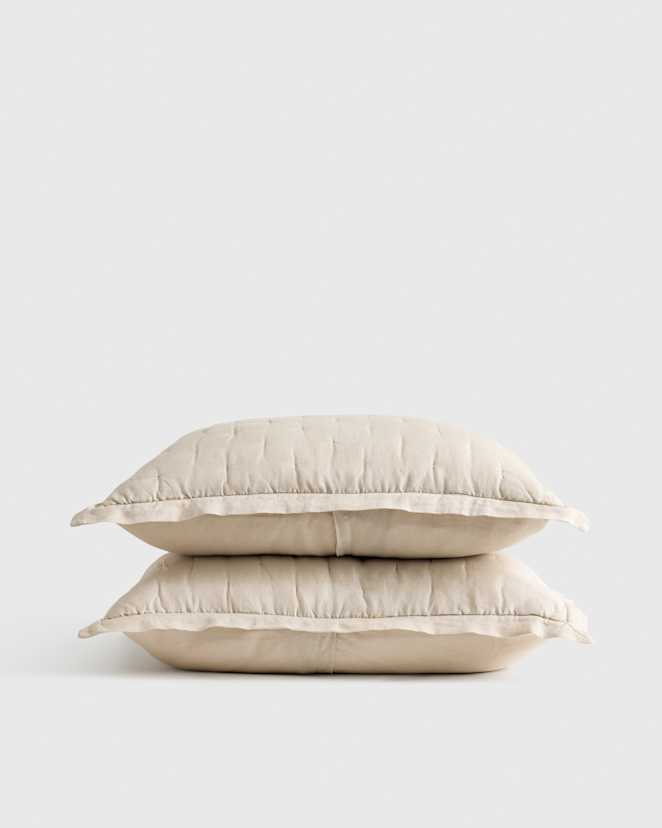 Sand European Linen Dream Sham Set