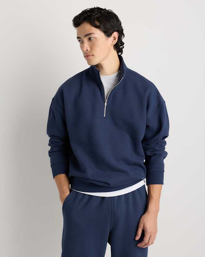 Washed Deep Navy Everyday Fleece Quarter-Zip Sweatshirt