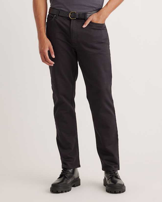 Black Comfort Stretch Traveler 5-Pocket Pants - Straight