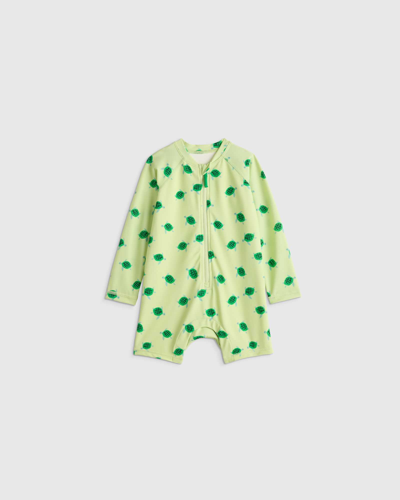 turtles Long Sleeve Zip-Up Rash Guard One-Piece