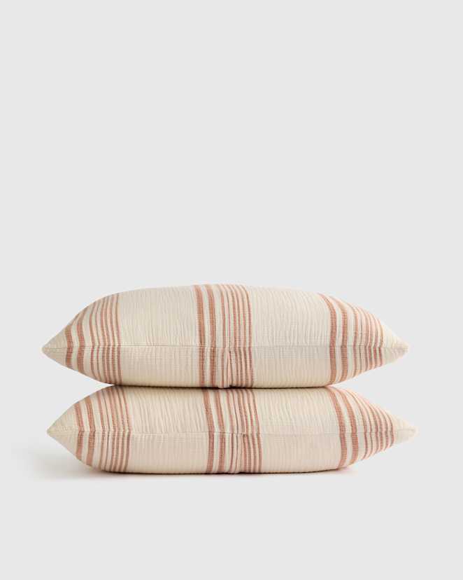 Sedona Stripe Organic Cotton Gauze Stripe Sham Set