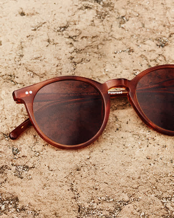 Honey with Green lens Brixton Polarized Acetate Sunglasses