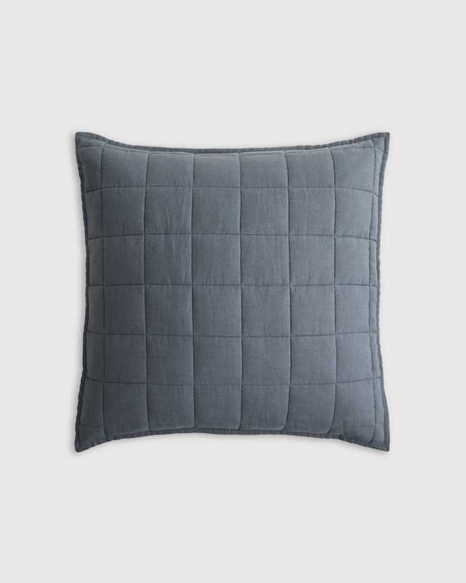 Nightfall European Linen Box Quilted Euro Sham