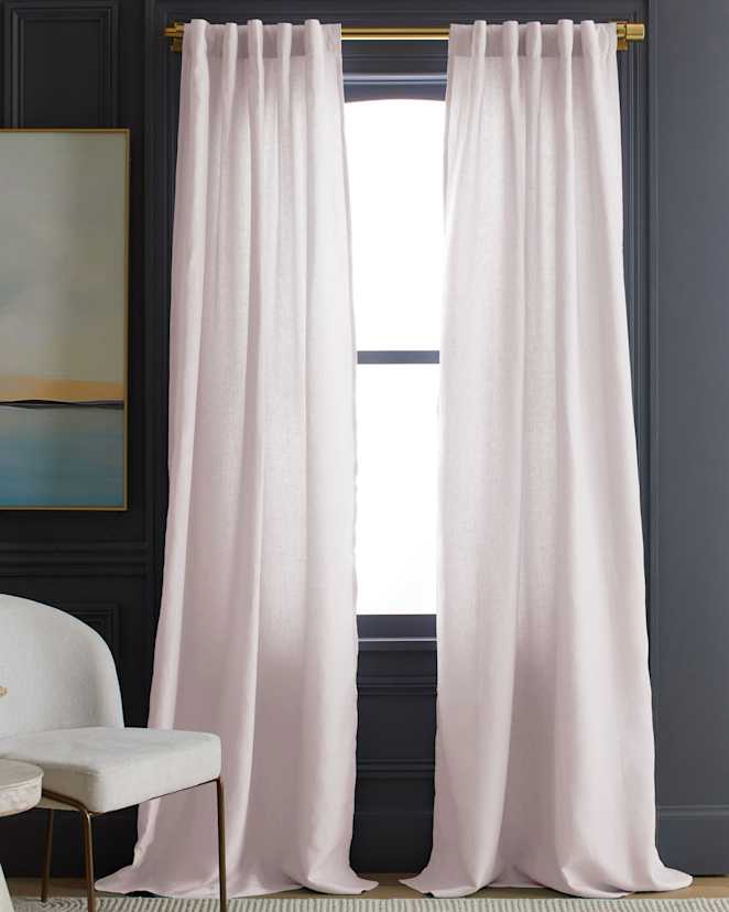 Vintage Blush European Linen Curtain