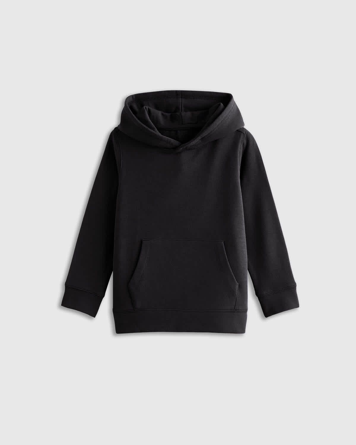 black SuperSoft Fleece Pullover Hoodie