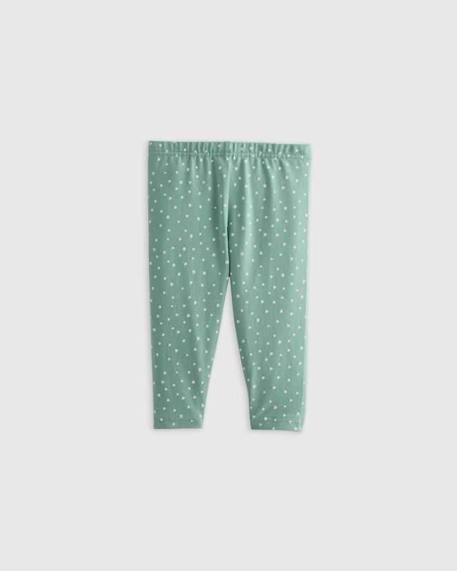 Green Dots Organic Cotton Leggings
