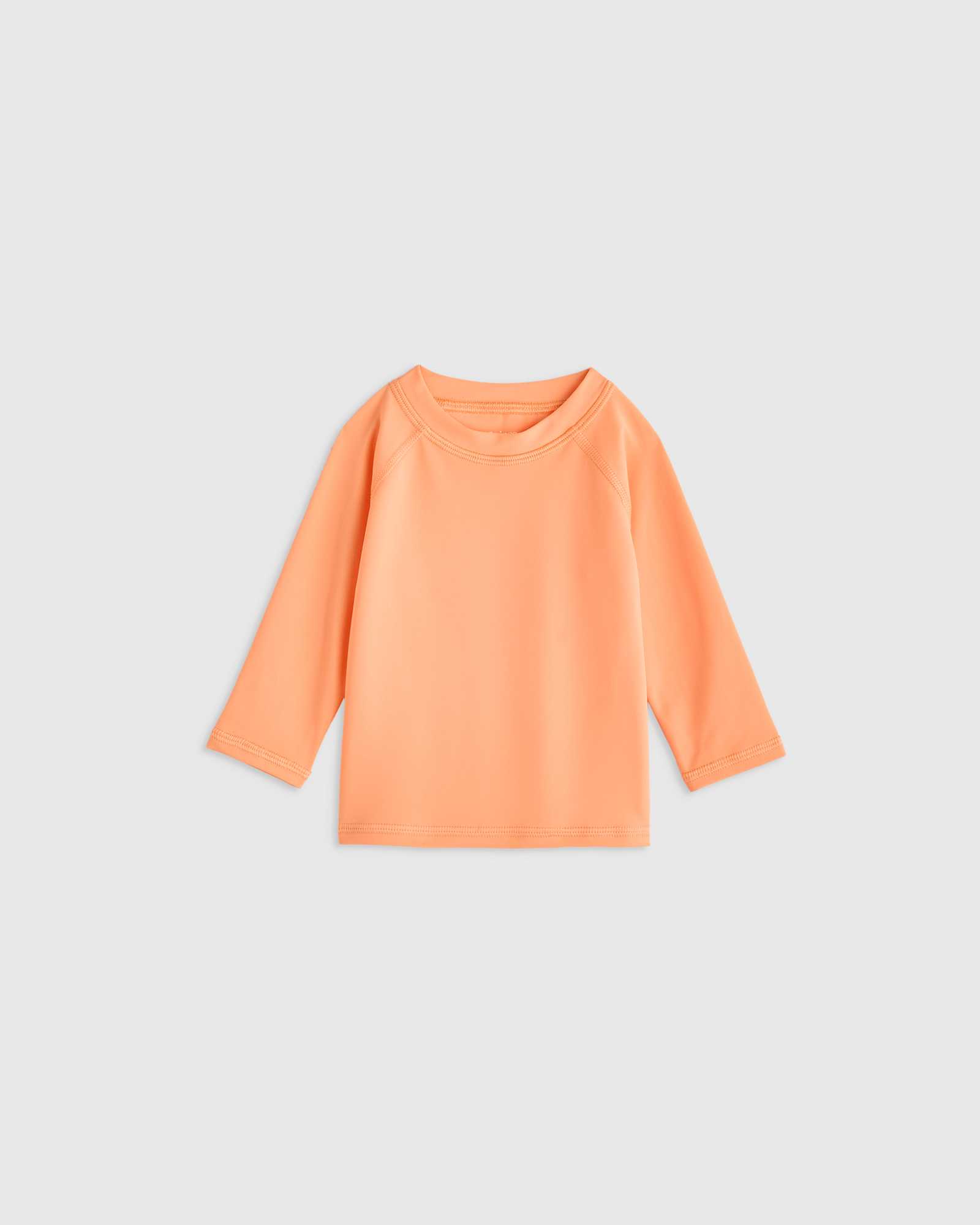 coral-orange Long Sleeve Raglan Rash Guard