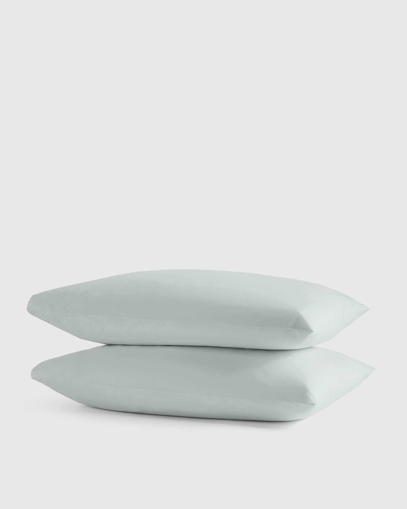 Mist Organic Crisp Percale Pillowcase Set