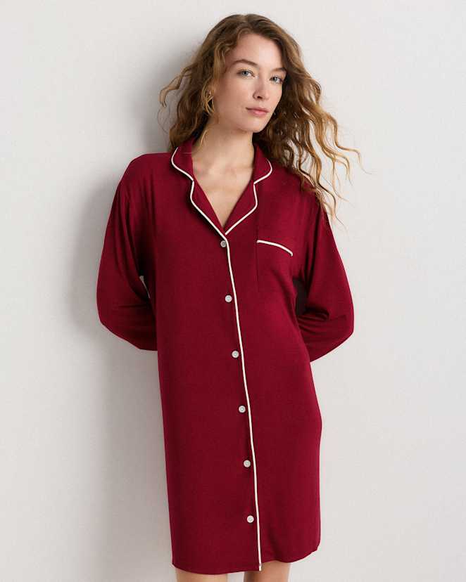 Rhubarb Chemise de nuit en jersey de bambou