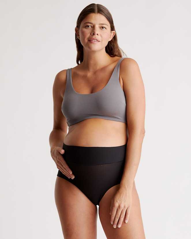 Grey Micromodal Maternity & Postpartum Bra (2-pack)