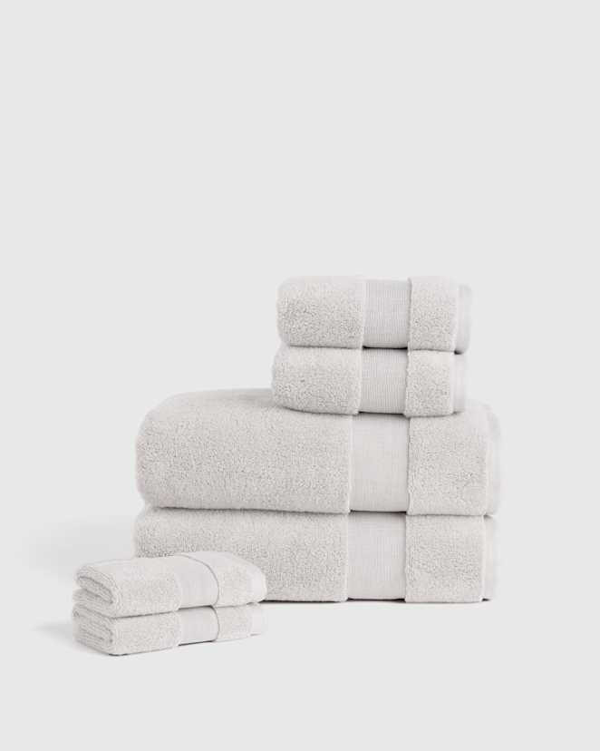 Silver Turkish Classic Bath Towel Bundle