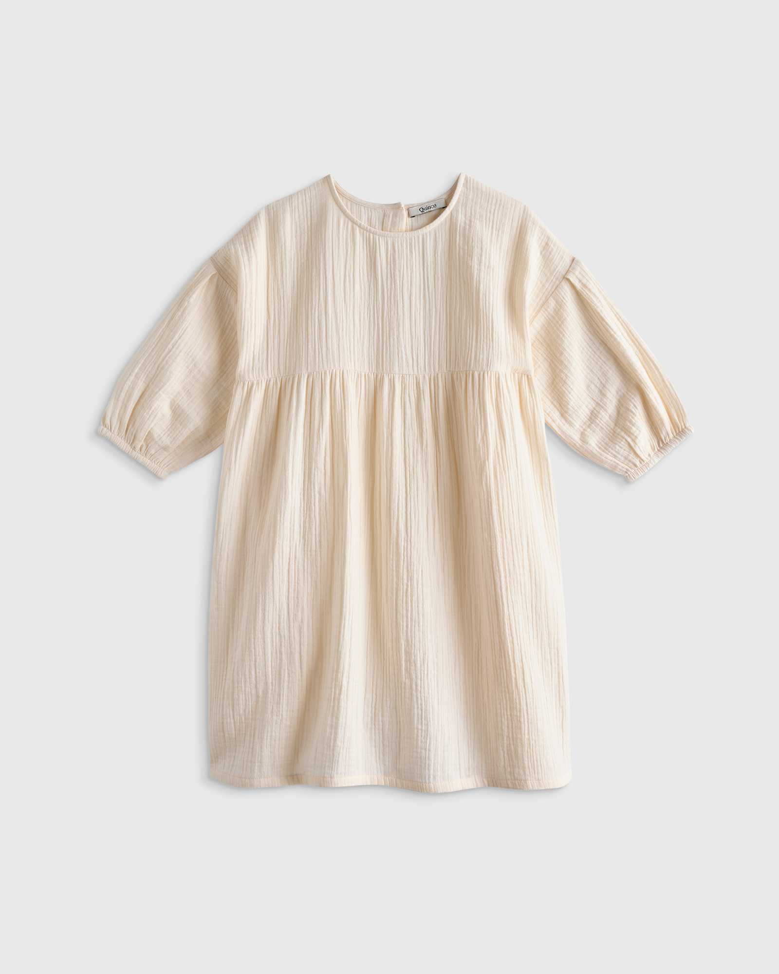vintage-cream 100% Organic Cotton Gauze Dress