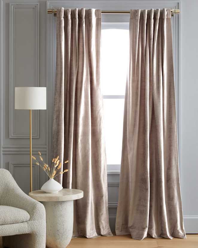 Silver Luster Velvet Curtain