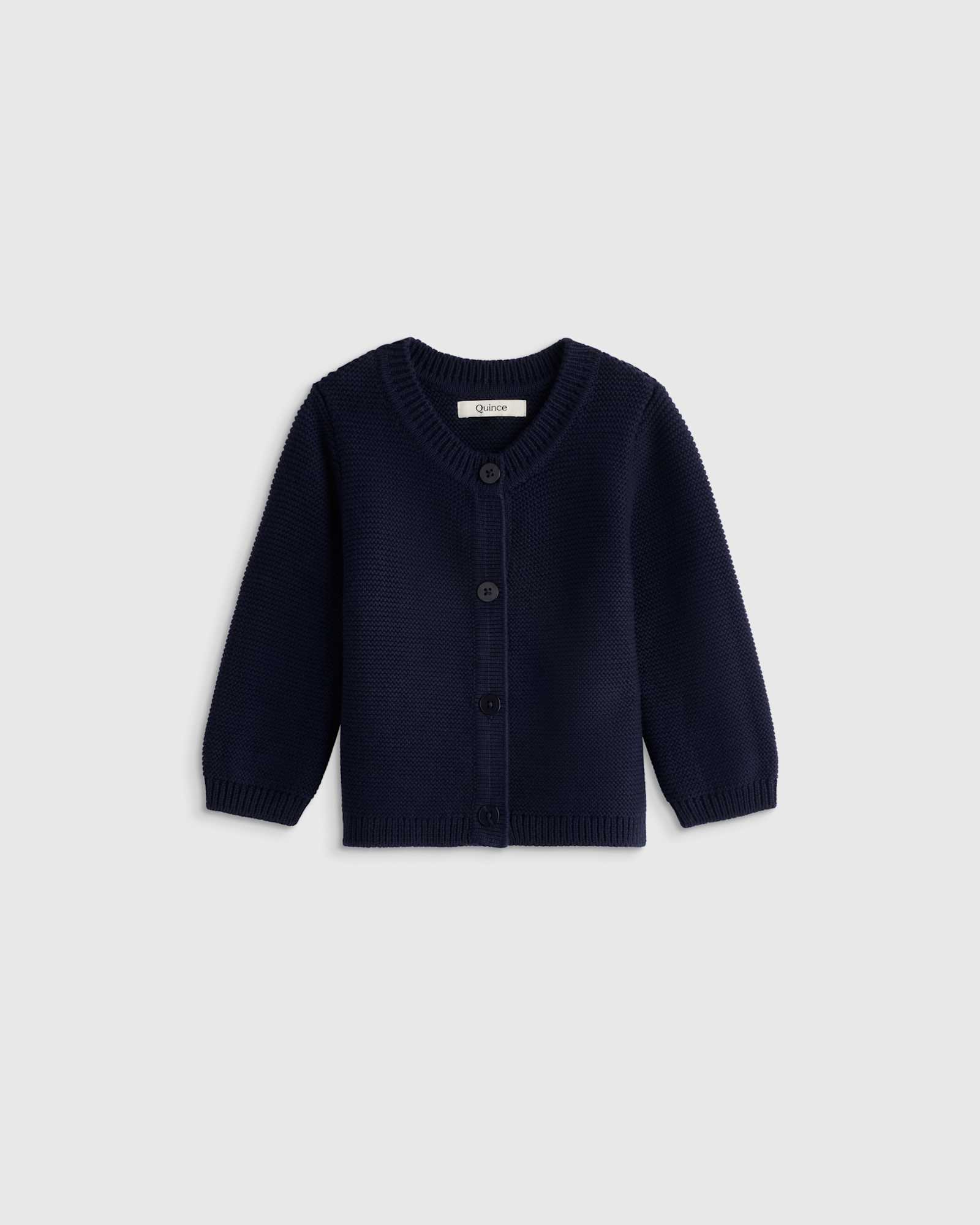 navy 100% Organic Cotton Sweater Cardigan