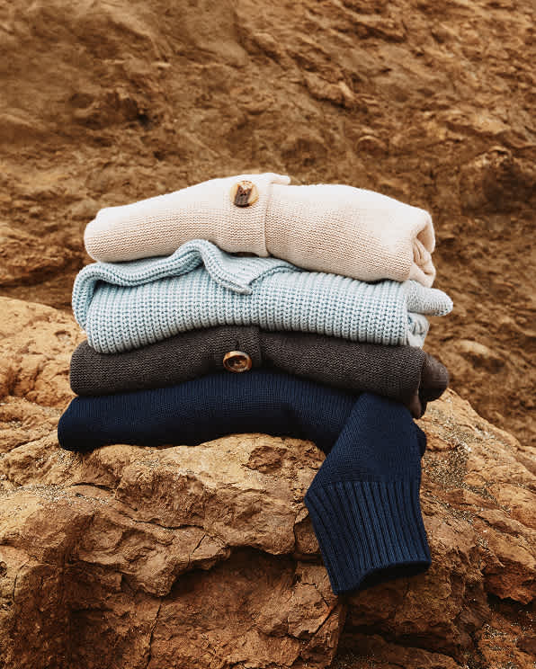 Charcoal 100% Organic Cotton Cropped Cardigan