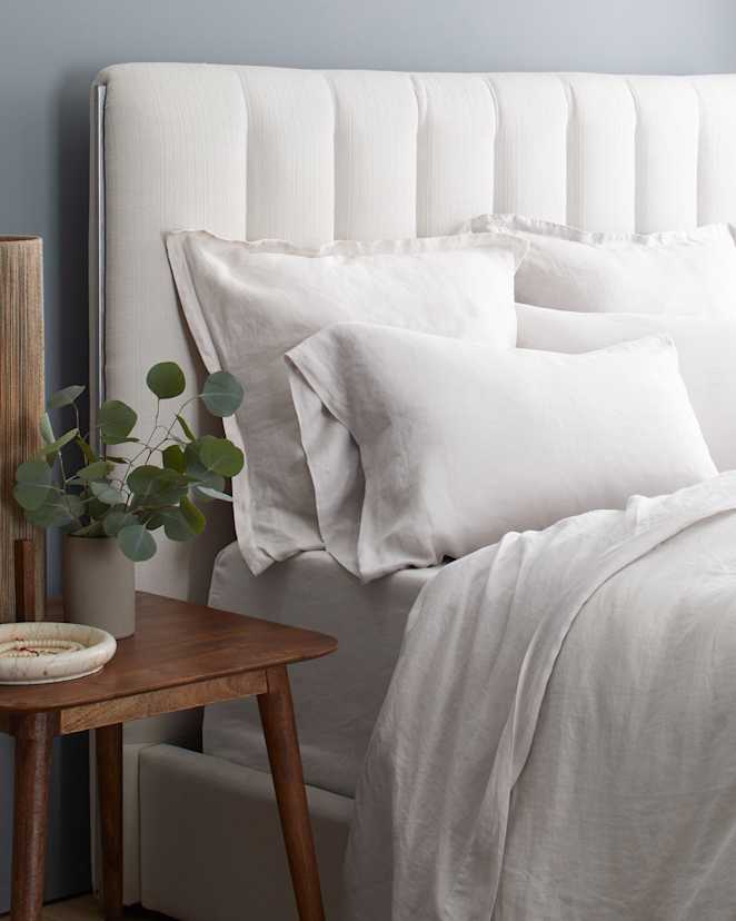 White European Linen Euro Sham